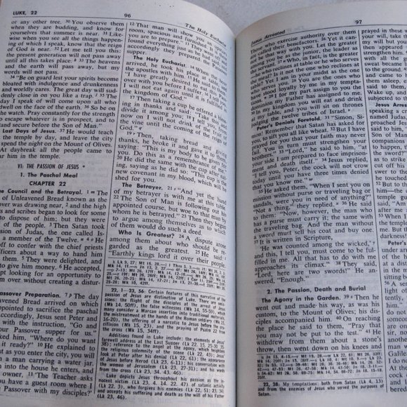 St Joseph Edition NAB New American Bible Medium Size Color Illustrated 1970s - Picture 10 of 10